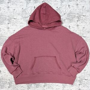 American Eagle Outfitters Washed Red Oversized Boxy Fit Hoodie Size Medium